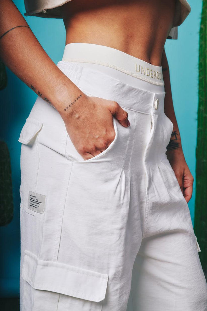 Urban Wide Leg Pant White - Ultravioleta