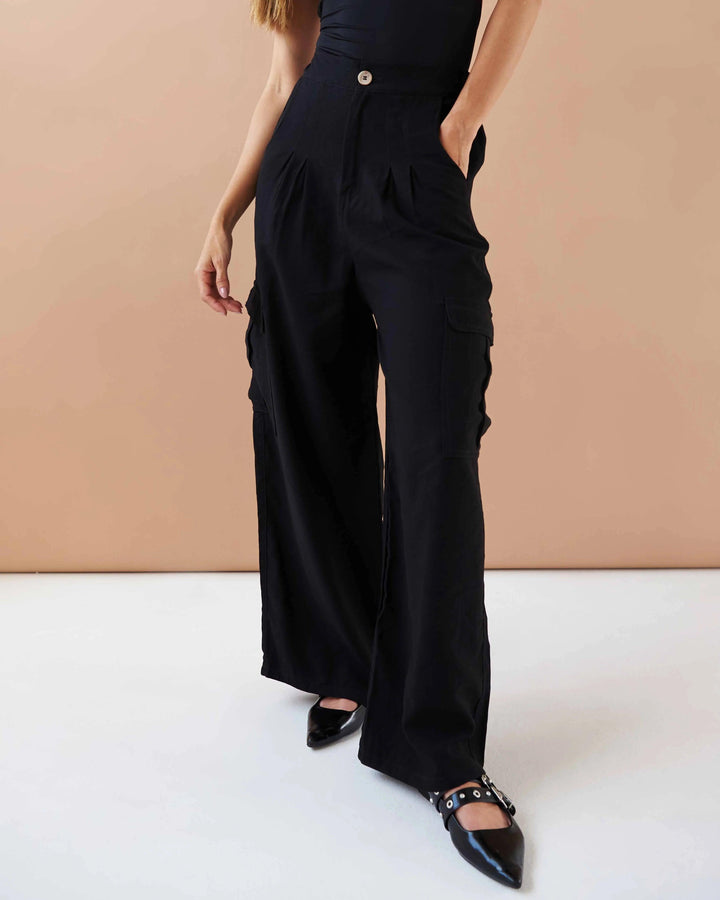 Urban Wide Leg Pant Black - Ultravioleta