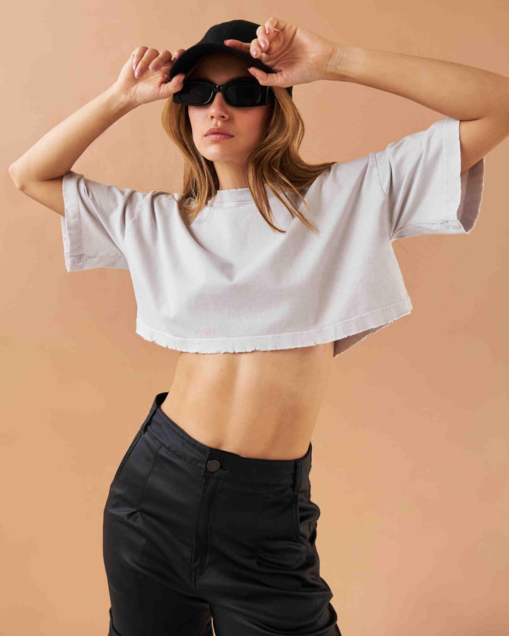 Acid Lara Crop T-Shirt - Ultravioleta